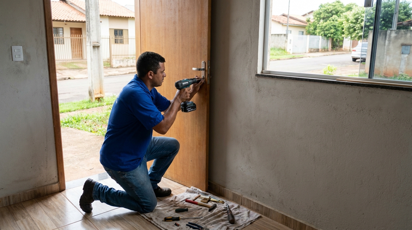 Instalação de Fechadura Residencial profissional no Bebedouro, Maceió‑AL